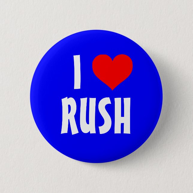 I Love Rush Limbaugh 6 Cm Round Badge (Front)