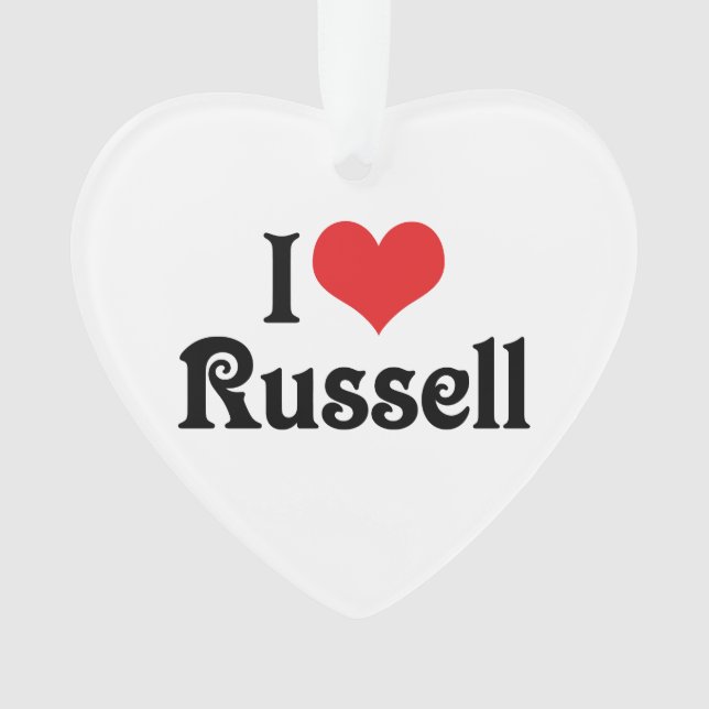 I Love Russell Ornament (Front)