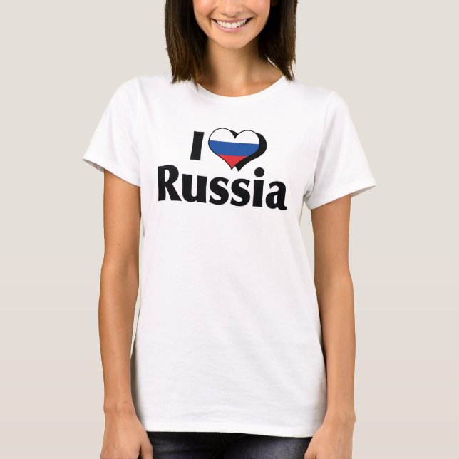 I Love Russia Flag Shirt (Front)