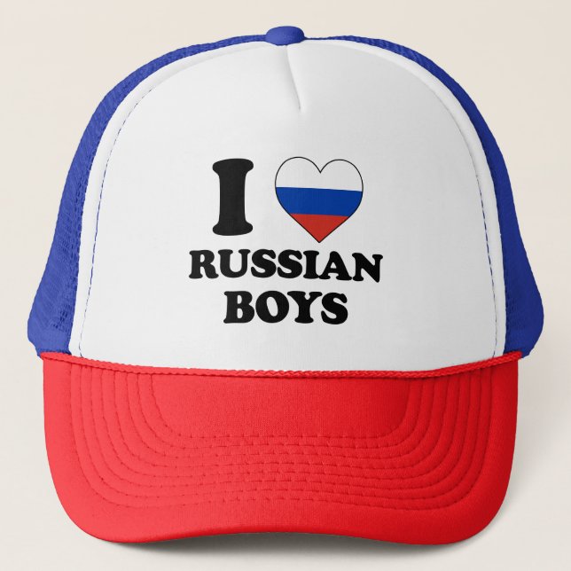 I love Russian Boys Trucker Hat (Front)
