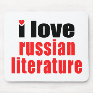 I Love Russian Literature Mouse Pad