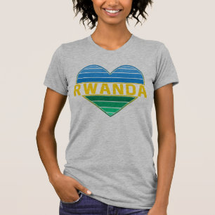 I Love Rwanda, Rwandan Rwandese Heart T-Shirt