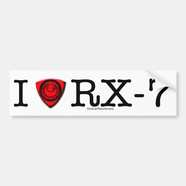 I love RX-7 Bumper Sticker (Front)