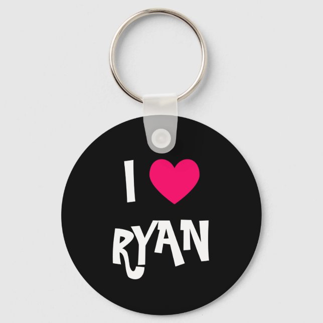I Love Ryan Key Ring (Front)