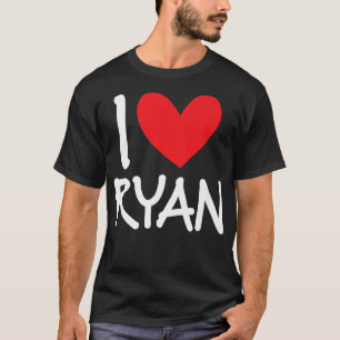 I Love Ryan Name Personalised Men Guy BFF Friend H T-Shirt