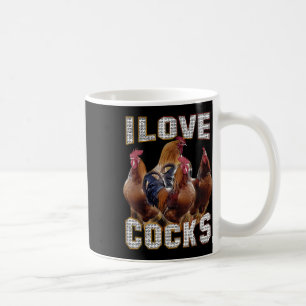 I Love S Funny Roosters Meme Chicken Lovers Coffee Mug