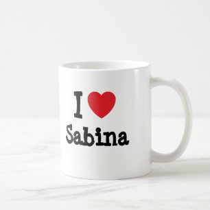 I love Sabina heart T-Shirt Coffee Mug