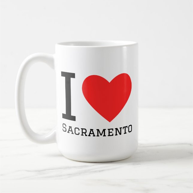 I love sacramento  coffee mug (Left)