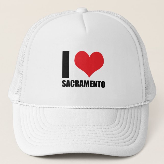 I love Sacramento Trucker Hat (Front)