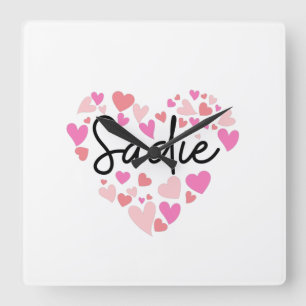 I love Sadie Square Wall Clock