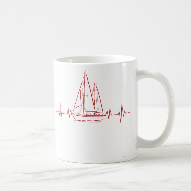 i love sailing nautical ocean decor sailing mug (Right)