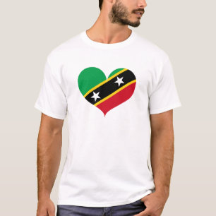 I Love Saint Kitts and Nevis Flag T-Shirt