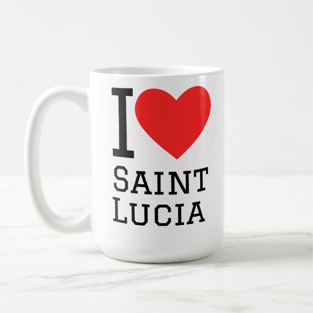 I love Saint Lucia  Coffee Mug (Left)