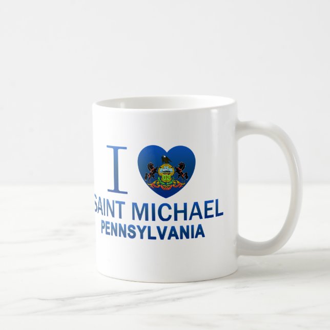 I Love Saint Michael, PA Coffee Mug (Right)