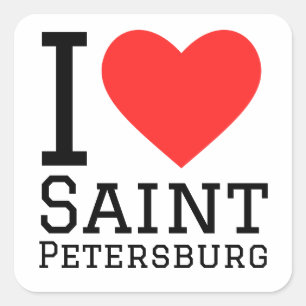 I love Saint Petersburg  Square Sticker