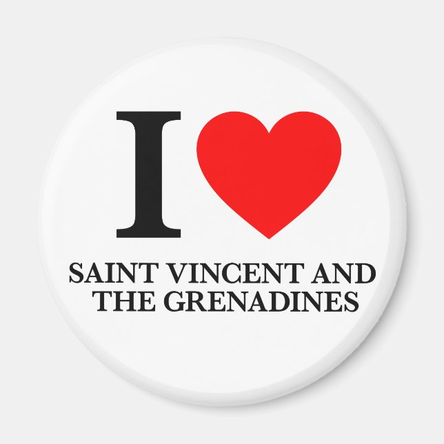 I Love Saint Vincent and the Grenadines Magnet (Front)