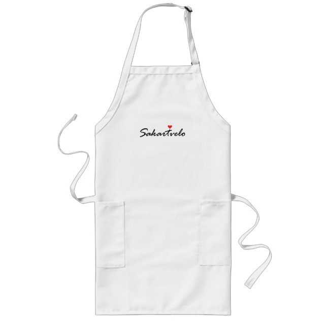 I love Sakartvelo Tbilisi Long Apron (Front)