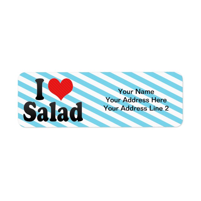 I Love Salad Return Address Label (Front)