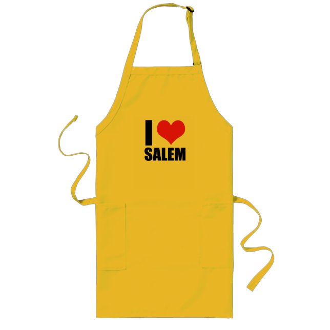 I love Salem Long Apron (Front)