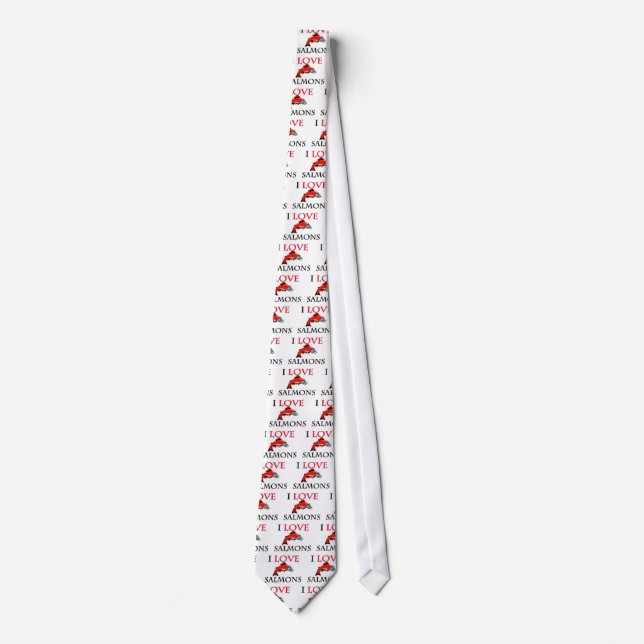 I Love Salmons Tie (Front)