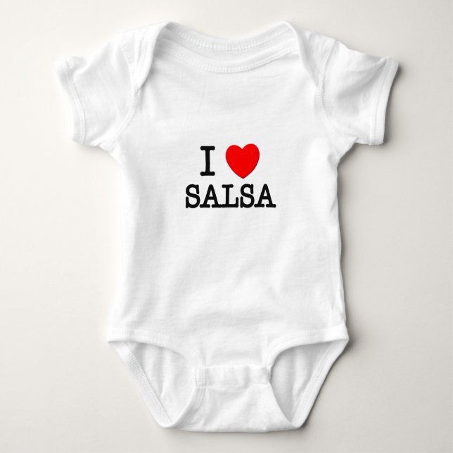 I Love Salsa Baby Bodysuit (Front)