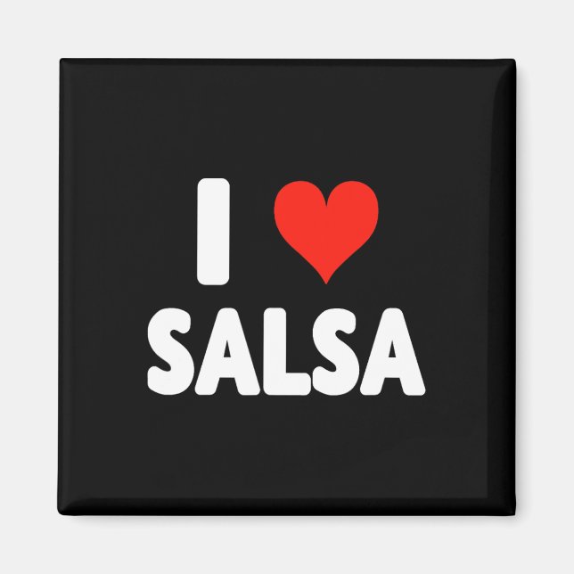 I Love Salsa Heart Dance Dancer Dancing Studio Mex Magnet (Front)