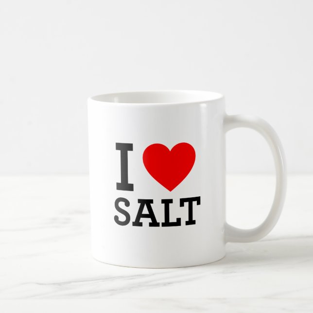 I Love Salt Coffee Mug (Right)