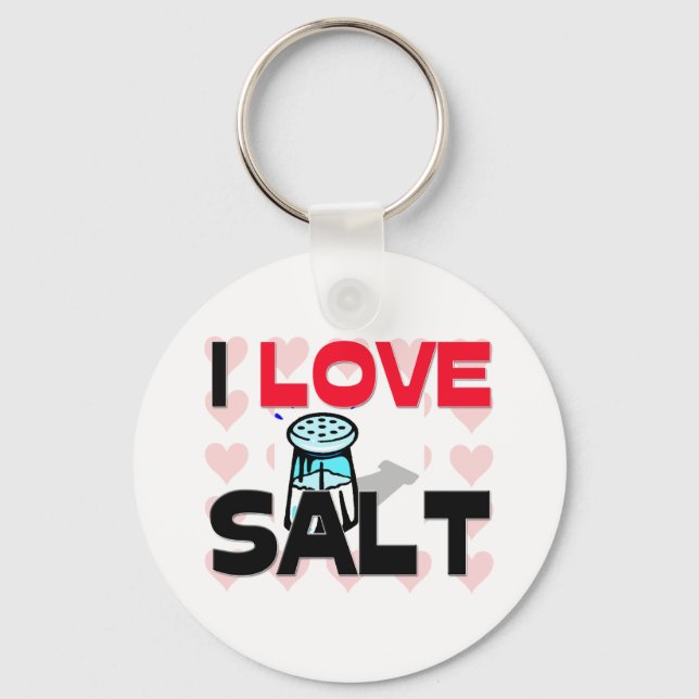 I Love Salt Key Ring (Front)