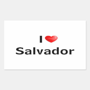 I Love Salvador Rectangular Sticker
