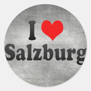 I Love Salzburg, Austria Classic Round Sticker