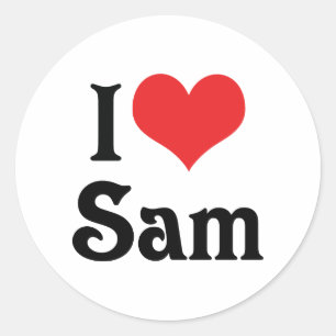 I Love Sam Classic Round Sticker