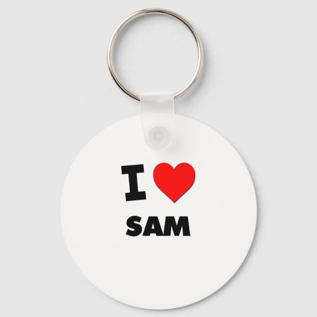 I love Sam Key Ring (Front)