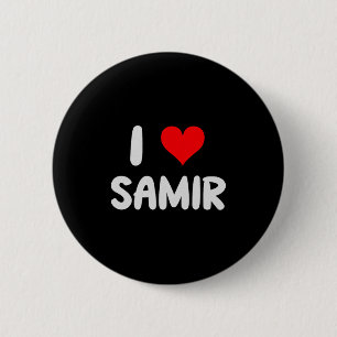I Love Samir - Heart Comfort Colors Adult Heavywei 6 Cm Round Badge