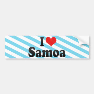 I Love Samoa Bumper Sticker