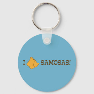 I Love Samosas Key Ring