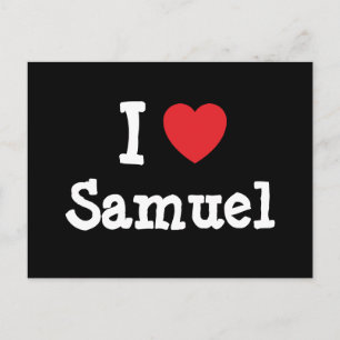 I love Samuel heart custom personalised Postcard
