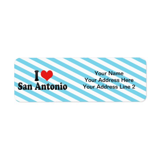 I Love San Antonio Return Address Label
