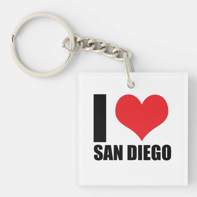 I love San Diego Key Ring (Front)
