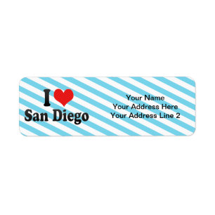I Love San Diego Return Address Label
