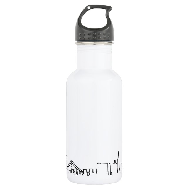 I love San Francisco in an extraordinary ecg style 532 Ml Water Bottle (Front)