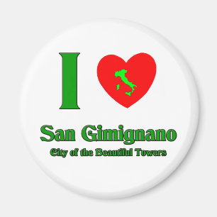 I Love San Gimignano Italy Magnet