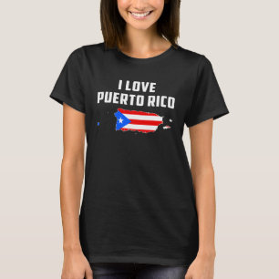 I Love San Juan Puerto Rico Map Flag Proud Puerto T-Shirt