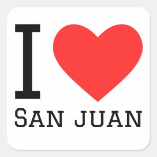 I love san juan square sticker