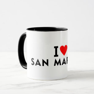 I love San Marino country like heart travel touris Mug