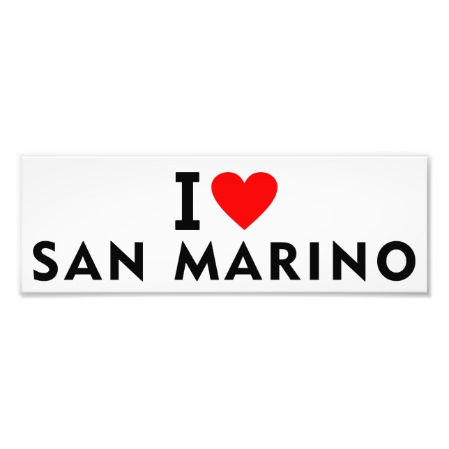 I love San Marino country like heart travel touris Photo Print (Front)