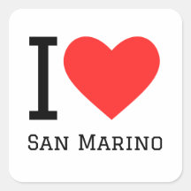 I love San Marino square sticker
