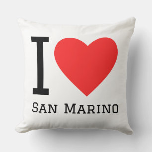 I love San Marino square sticker Cushion