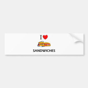 I Love Sandwiches Bumper Sticker