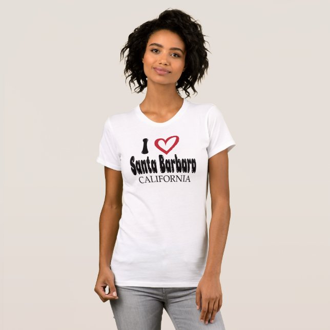 I Love Santa Barbara California, DAM Creative, T-Shirt (Front Full)
