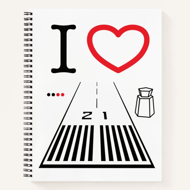 I love Santa Monica Airport Runway 21 / 3 Notebook (Front)